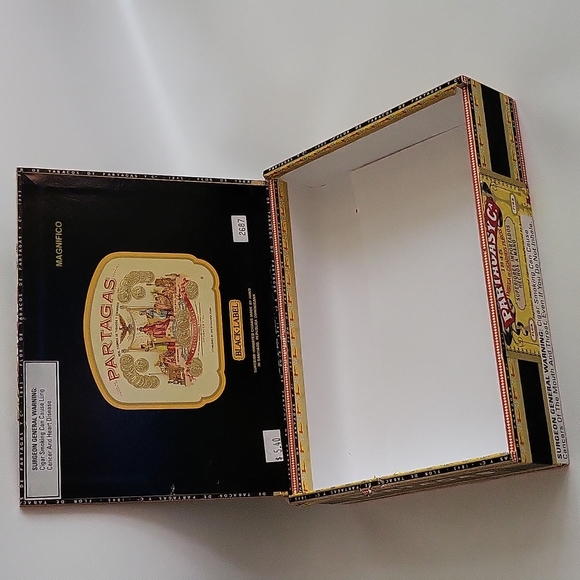 Partagas Black Label Wooden Cigar Box Empty Craft Box - Picture 3 of 6